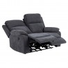 Sofa MORA 2-seater, recliner, dark grey