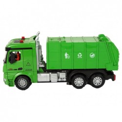 Green Remote Controlled Garbage Truck Remote Control 2.4G Lights Sound