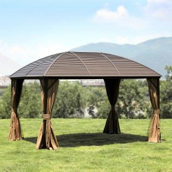 Gazebo SUNSET 3x4xH2 2,7m, beige brown