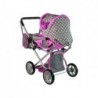 2-in-1 Stroller with Bag Grey Pink Stars