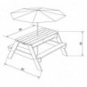 AXI Nick Picnic Table with Sand/Water Containers and Umbrella