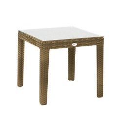 Side table WICKER 50x50xH45cm, beige