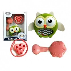 Baby Rattles Set Owl with...