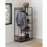 Clothes rack SEAFORD, 77x45xH165cm, wild oak black