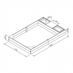 AXI suur liivakast konteinerite, istme ja kattega