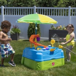 STEP2 Water Table with Slide and Umbrella + Pool