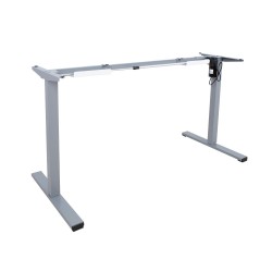 Table leg ERGO OPTIMAL with 1-motor, silver grey