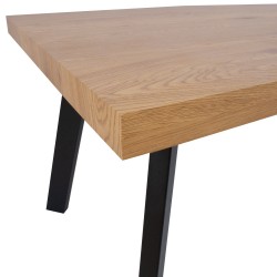 Dining table BRIGIT 159 198x84,5xH77cm, light wood