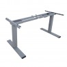 Table leg ERGO OPTIMAL electric adjustable, dual motors, silver grey