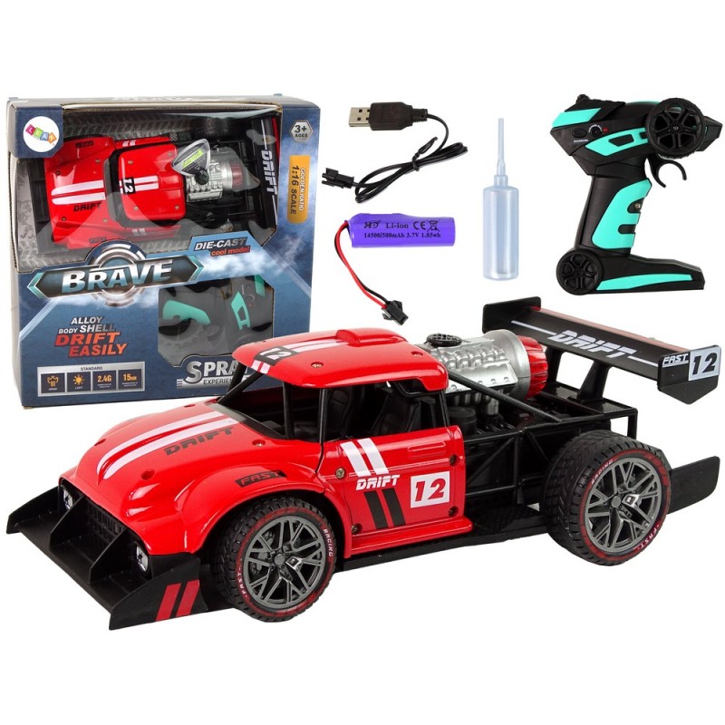 Remote Controlled Sports Car R/C 1:16 Red.