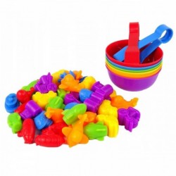 WOOPIE Развивающая игра «Машинки для сортировки цветов» 44 шт.