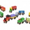 Tooky Toy Wooden Vehicles Wagons with Magnet