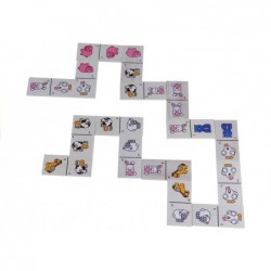 Wooden Dominoes with Animals Game For Children