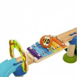 Tooky Toy Wooden Musical Ball Track Ball Track 44 pcs.