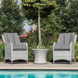 Garden furniture set ASCOT table and 2 chairs, grey
