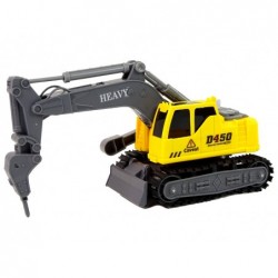 Caterpillar excavator with drill rig Yellow 1:16