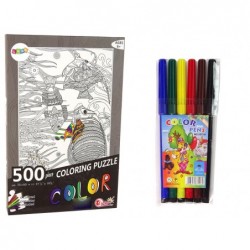 Puzzles to colour 500 pieces Fish Ocean