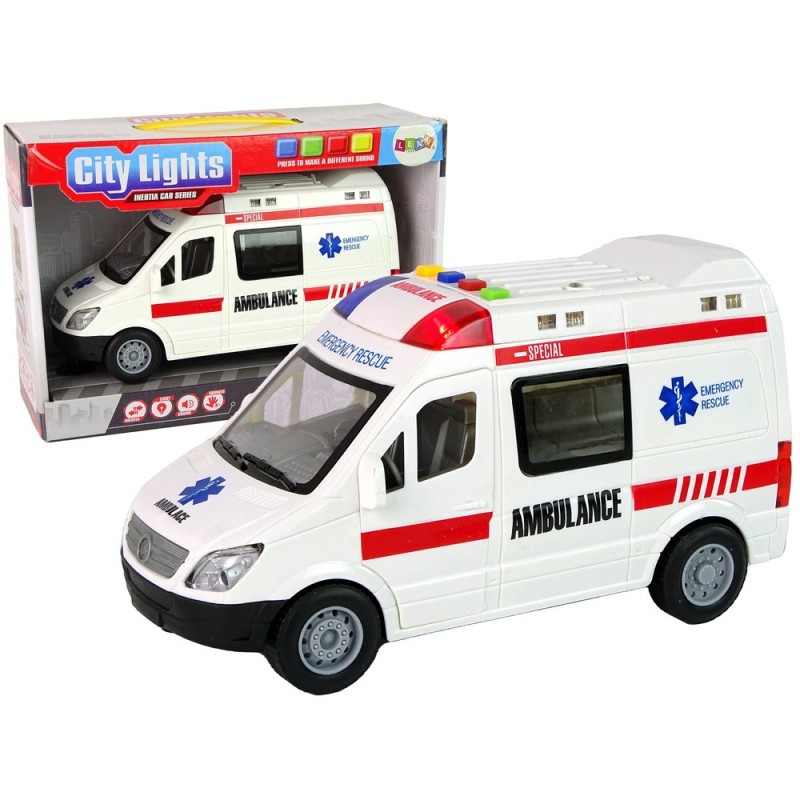 Ambulance Lights Sounds Friction Drive