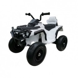 Quad BDM0906 Electric Ride On Vehicle Pumped Wheels - White