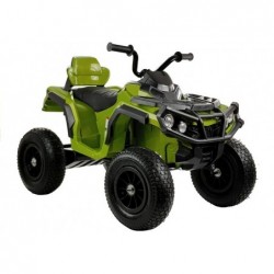 Quad BDM0906 Electric Ride On Vehicle Pumped Wheels - Green
