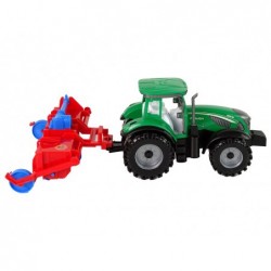 Tractor With Plough Friction Drive Red