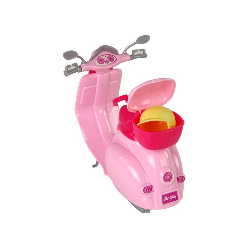 Anlily doll on a Pink Scooter Blonde Hair Helmet