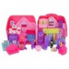 Set Villa Cottage with Lights Plastic Pink