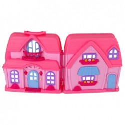 Set Villa Cottage with Lights Plastic Pink