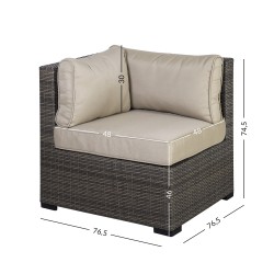 Modular sofa SEVILLA corner, dark brown