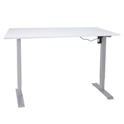 Desk ERGO with 1 motor 140x80cm, greyish white