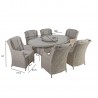 Garden furniture set PACIFIC table, 6 chairs