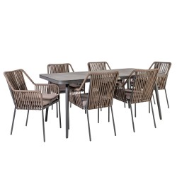 Garden furniture set ANDROS table and 6 chairs