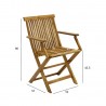 Chair FINLAY 54x57xH86cm with armrests, acacia