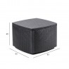 Side table-storage box NAXOS 53x53x40cm, dark grey