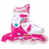 LED 3-in1 inline skates Croxer Missy White/Pink