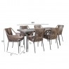 Garden furniture set ANDROS table and 6 chairs