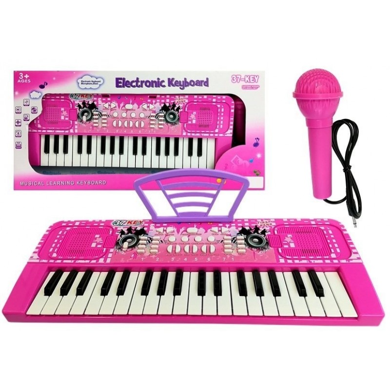 Child Keyboard with Pink Microphone