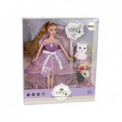 Emily Long Hair White Cat Baby Doll