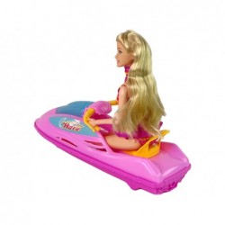Plastic motorboat doll set