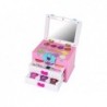 Beauty Kit in Plastic Suitcase Pink White