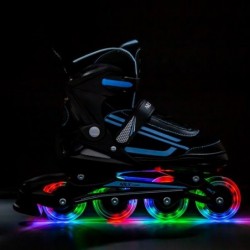 NJ19803A LED BLUE SIZE. S(31-34) IN-LINE SKATES NILS EXTREME