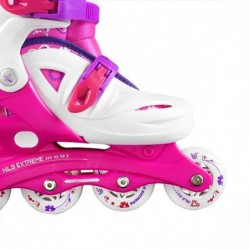 NJ/NA0321 A WHITE-PINK SIZE S (26-30) IN-LINE SKATES NILS EXTREME