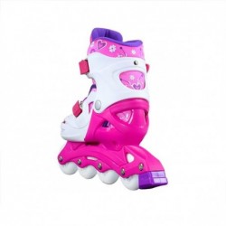 NJ/NA0321 A WHITE-PINK SIZE L (36-40) IN-LINE SKATES NILS EXTREME