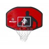 Basketball board with ring