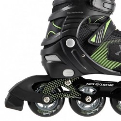 NA9080 BLACK/GREEN SIZE M (35-38) NILS EXTREME INLINE SKATES