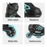 NA19318 BLACK-TURQUOISE SIZE S (31-34) IN-LINE SKATES NILS EXTREME