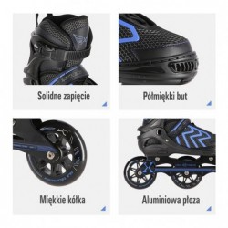 NA19318 BLACK-BLUE SIZE S (31-34) IN-LINE SKATES NILS EXTREME