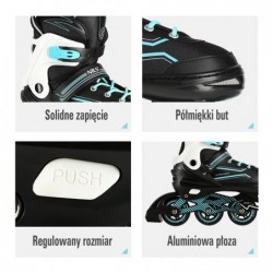 NA1169A TURQUOISE SIZE M(35-38) IN-LINE SKATES NILS EXTREME