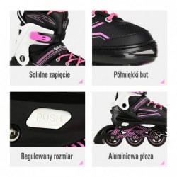 NA1169A PINK SIZE M(35-38) IN-LINE SKATES NILS EXTREME