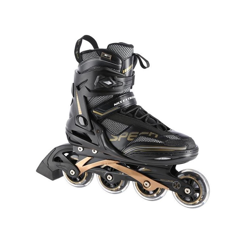 NA2150 BLACK-GOLD SIZE 37 IN-LINE SKATES NILS EXTREME